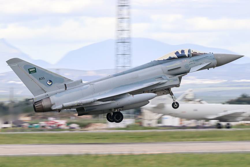 Los Eurofighter junto a los F-15 son las “espina dorsal” de la capacidad de combate de la RSAF. (foto Rubén Galindo)