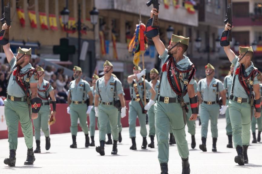 La Legión también participará en el desfile del acto central del DIFAS 25. Foto archivo Ministerio de Defensa. DIFAS 24.