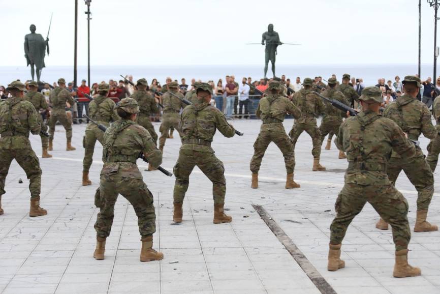 Exhibición dinámica con table de combate. Foto archivo DIFAS 23.