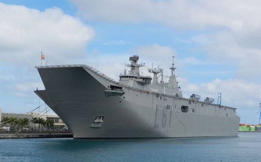 El Puerto de Santa Cruz de Tenerife acogerá el buque portaaeronaves de la Armada ‘Juan Carlos I’. Foto archivo. Fuente: Armada.