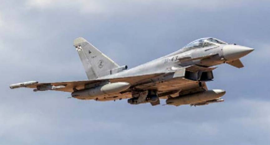 Eurofighter del Ejército del Aire que en breve veremos en la Base Aérea de Gando. Foto archivo EMAD.