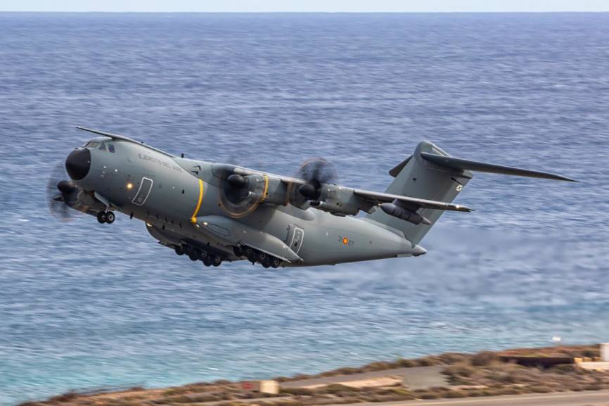 Dentro del desfile aéreo tendrá presencia el Airbus A400M Atlas del Ejército del Aire. Foto archivo EMAD.