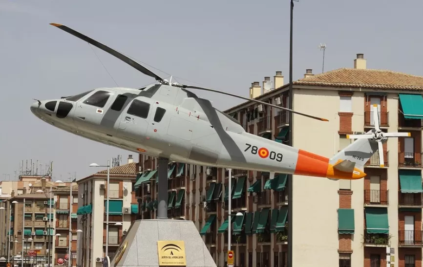 En la ciudad de Granada se conserva la célula de Sikorsky S-76C. Foto: Julio Maíz