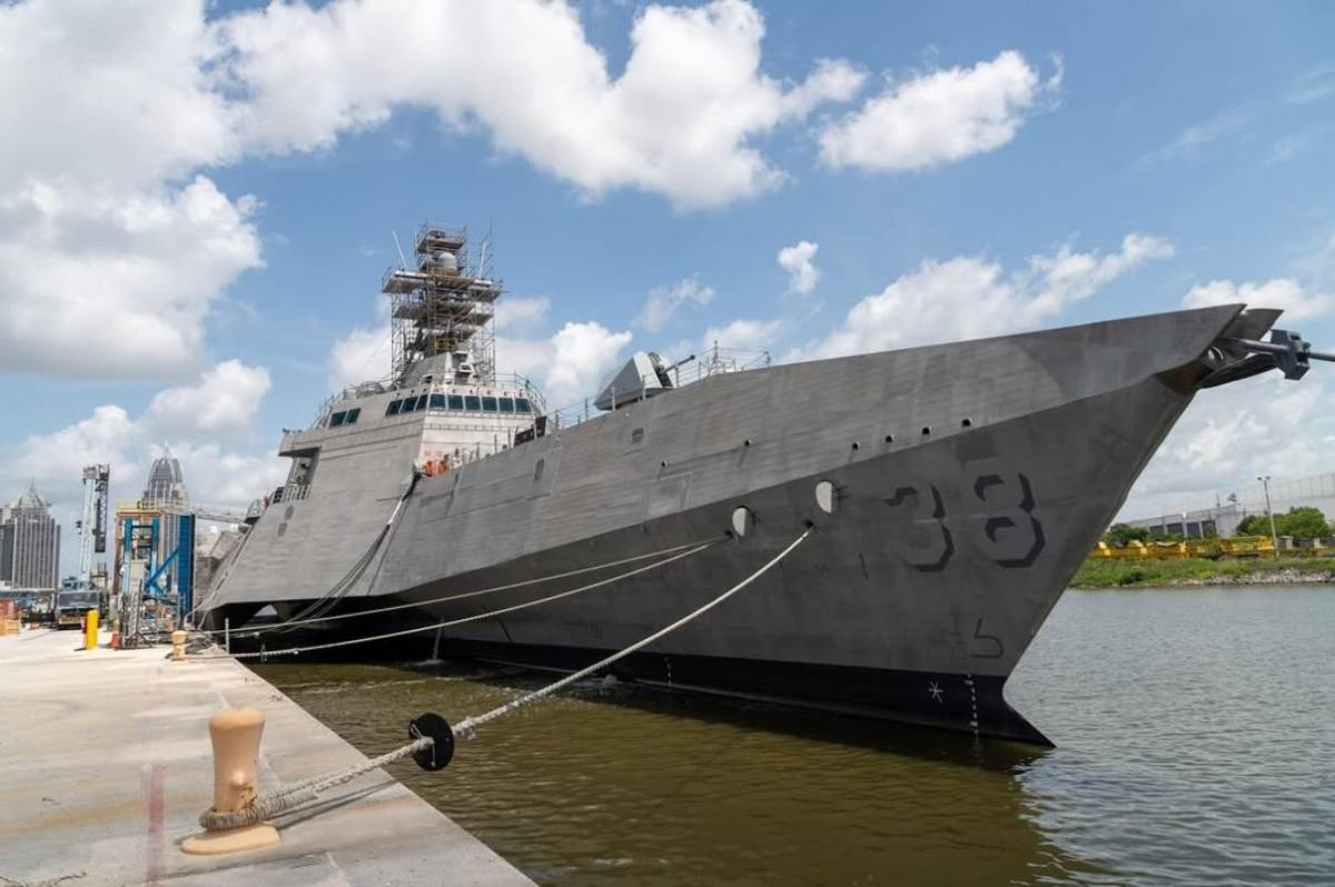 El USS Pierre (LCS-38) atracado en el puerto de Blakeley Island en Alabama. (Foto: Austral USA) El USS Pierre (LCS-38) atracado en el puerto de Blakeley Island en Alabama. (Foto: Austral USA)
