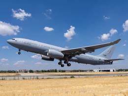 El A330 MRTT T-059 despegando de Getafe (Madrid) en vuelo de entrega. (foto Garca de la Sola Airbus DS)