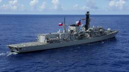 La fragata FF 07 Almirante Lynch de la Armada de Chile en su participacin en Rimpac 2022.