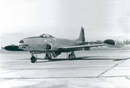 Lockheed F-80C en la base area de Cerrillos en Santiago (Coleccin personal).