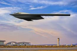 Imagen digital del futuro B-21. (foto USAF)