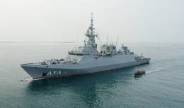 La corbeta Al-Jubail,  construida por Navantia en San Fernando (Cdiz). (Ministerio Defensa de Arabia Saudita)