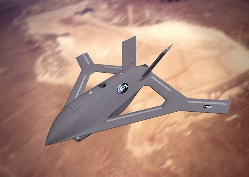 Concepto de aeronave denominada CRANE X-Plane para el desarrollo de la tecnologa de control activo de flujo (DARPA)