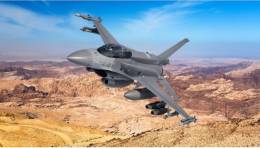 Imagen digital de un F-16 Bloque 72, como los que se dotar Jordania. (foto Lockheed Martin)