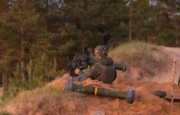 Misil Spike LR durante un ejercicio del Ejrcito de Tierra espaol en Letonia (foto Estado Mayor de la Defensa).