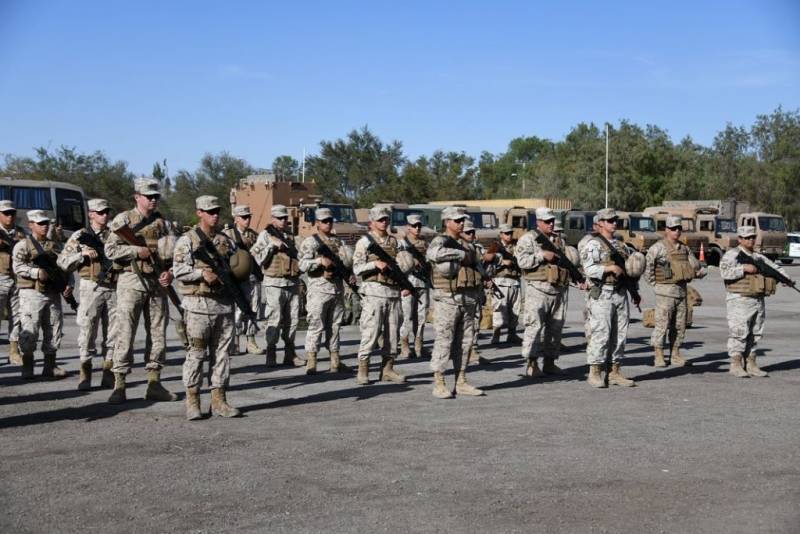 Personal de la 2 Briaco reparado para ser desplegado a Colchane (foto Ejrcito de Chile)