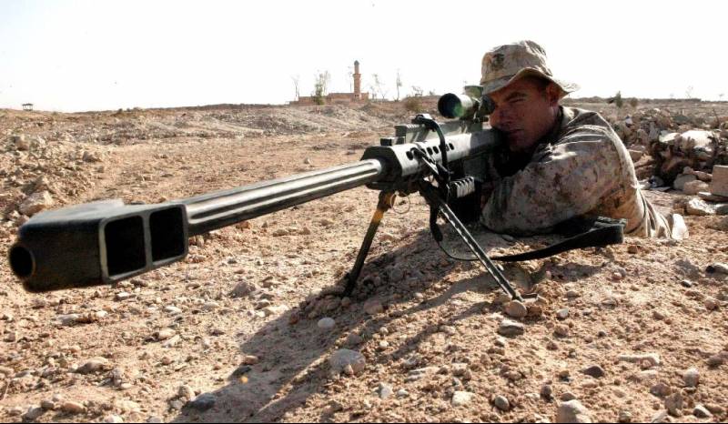 Los Barrett M82 del 12,70x99mm se hicieron especialmente famosos en la Guerra del Golfo de 1991. (Cpl. Bernard, USMC)