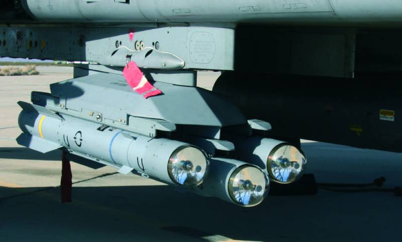 Los Brimstone son misiles que pueden situarse en grupos de 3 en los pilones de los Eurofighter. (MBDA)  