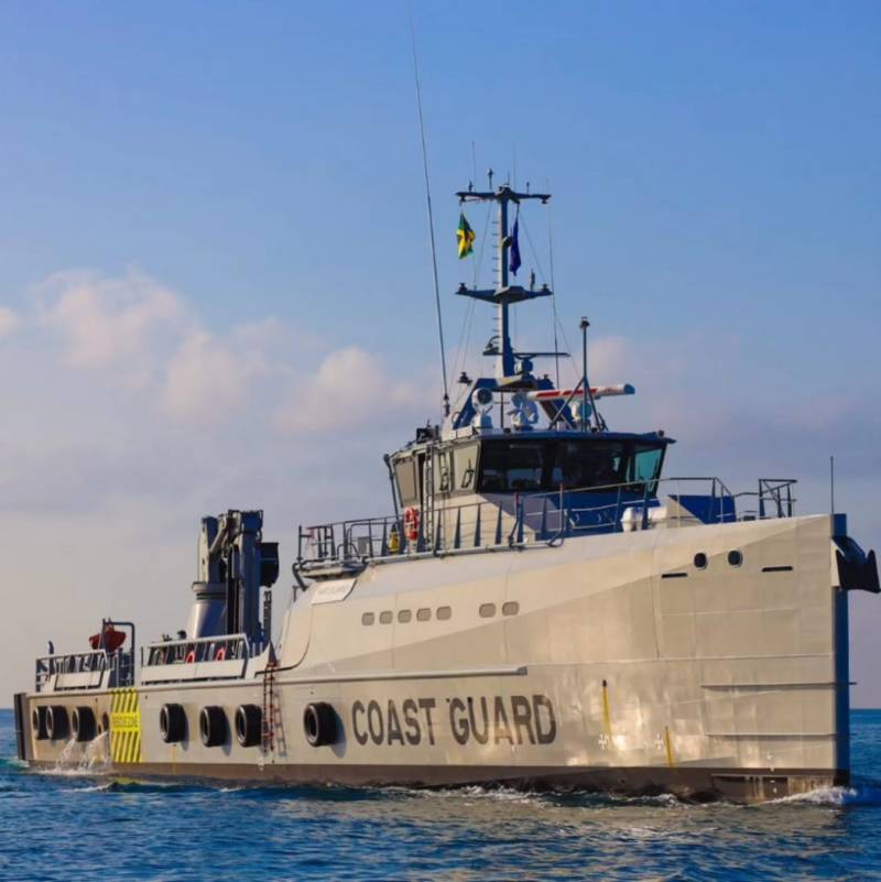 El HMJS Marcus Garvey, ltimo OPV de Damen que entra en servicio en la Guardia Costera de Jamaica. (Foto: JDF CG)