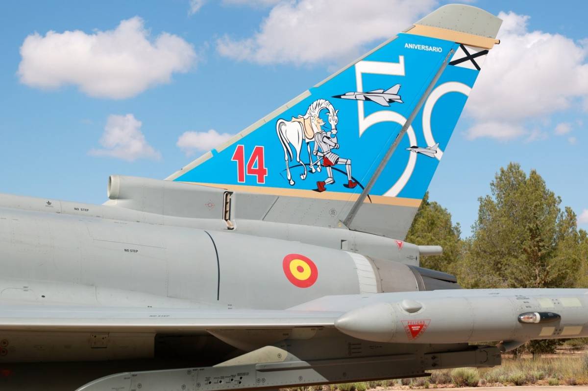 Cola de uno de los Eurofighter del Ala 14, especialmente pintada, aparato que podremos ver en el evento. (foto Ala 14)
