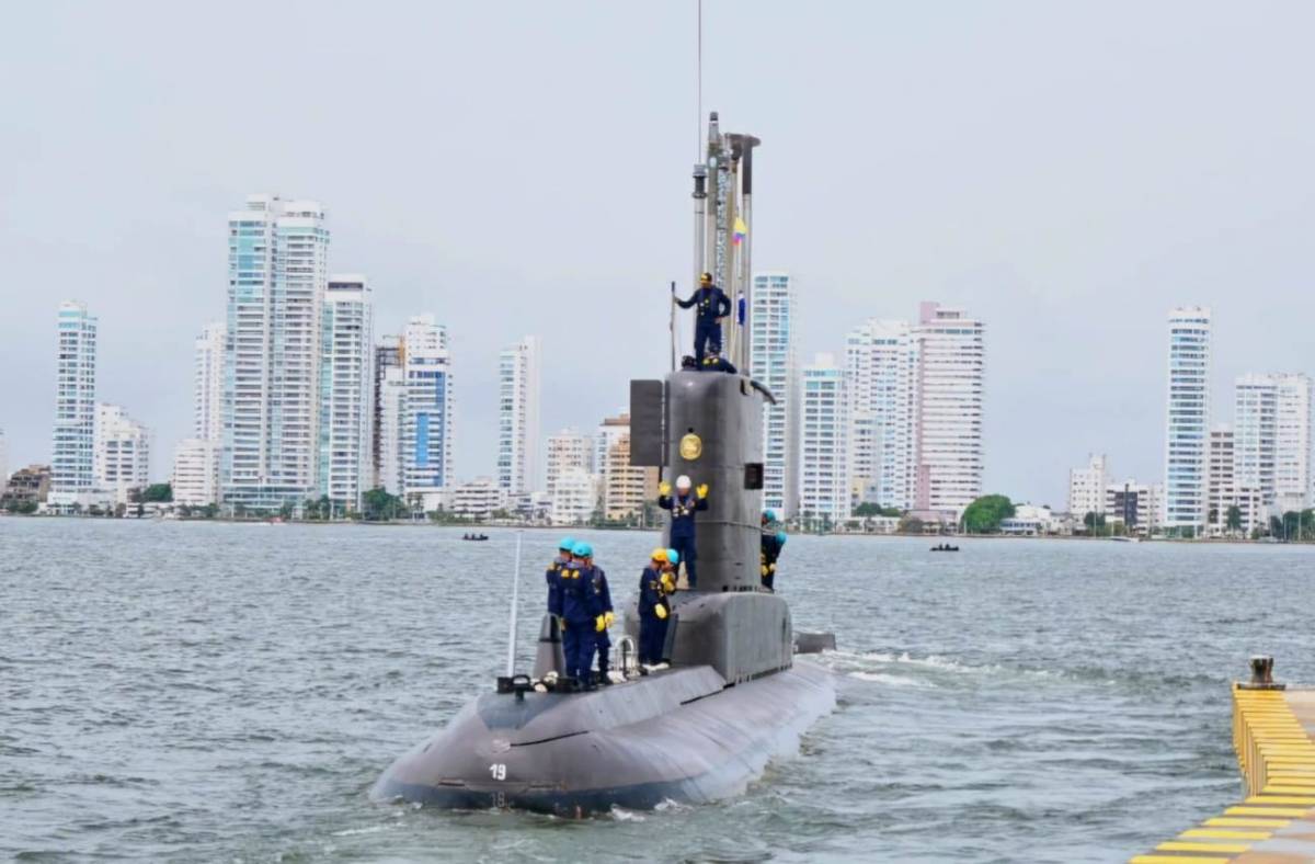  El submarino ARC "Tayrona" de la Armada de Colombia.