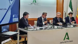 Foto del acto de presentacin de datos sector areo andaluz 2023.