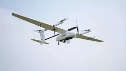 UAV CW-15 de JOUAV en vuelo.