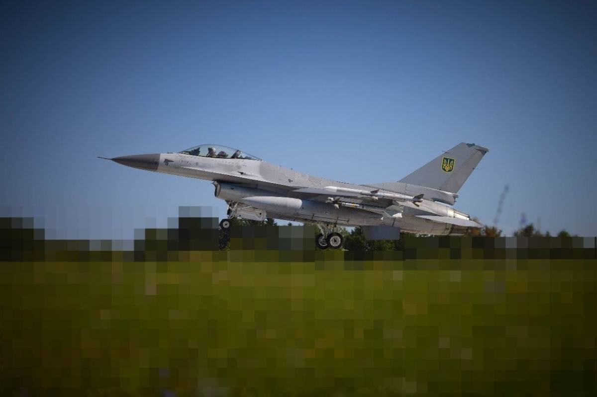 Primer F-16AM MLU de la Fuerza Area de Ucrania. (Foto Ministerio de Defensa de Ucrania)