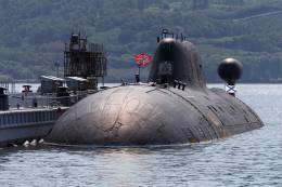 Submarino nuclear de ataque ruso (foto Ministerio de Defensa de Rusia).