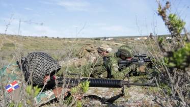 Comando Anfibio de la Armada de Repblica Dominicana junto a infantes de marina de Chile y Colombia ejercicio UNITAS 24. (Foto: USMC)