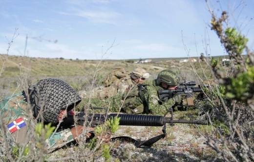 Comando Anfibio de la Armada de Repblica Dominicana junto a infantes de marina de Chile y Colombia ejercicio UNITAS 24. (Foto: USMC)