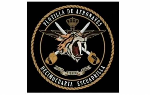 El nuevo escudo de la Decimocuarta Escuadrilla de Aeronaves de la Armada espaola. (foto Armada)