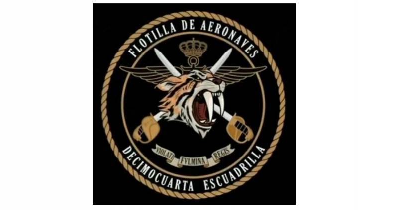 El nuevo escudo de la Decimocuarta Escuadrilla de Aeronaves de la Armada espaola. (foto Armada)