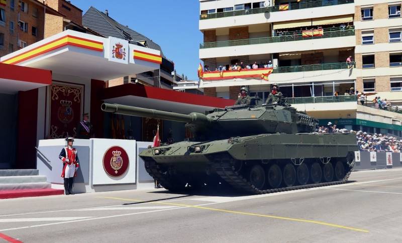 En el desfile del 12 de octubre no veremos medios de cadenas, como los carros Leopardo 2E. (foto Julio Maz)