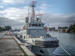 El remolcador de altura La Graa en el puerto de Sevilla. (foto Jos Antonio Almarza)