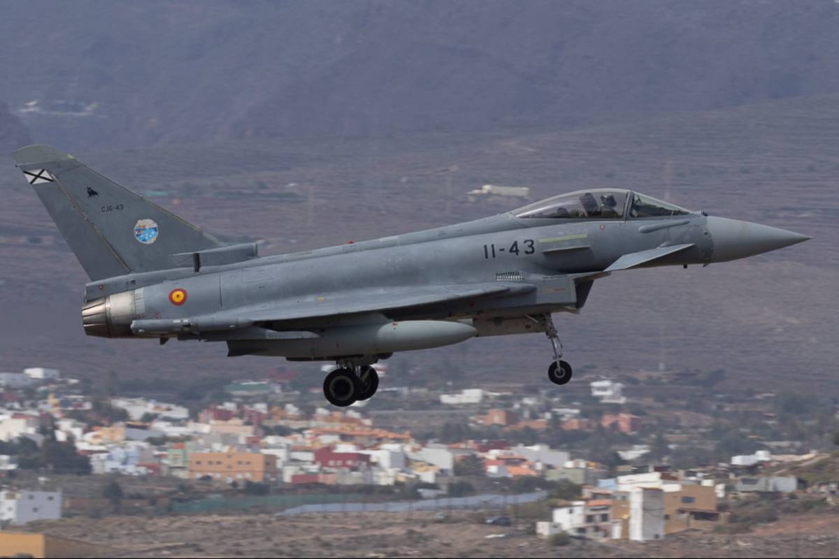 Otro de los Eurofighter participantes en el Sirio 2024, que tambin estuvo en el Pacific Skies 2024.