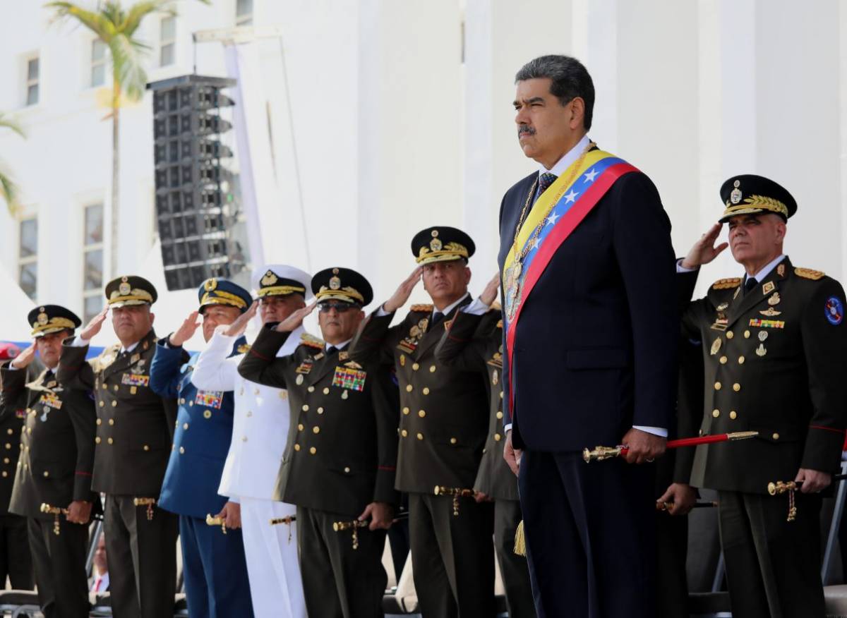 Niclas Maduro durante el acto de juramento de lealtad de las Fuerzas Militares. (Foto: Prensa FANB)