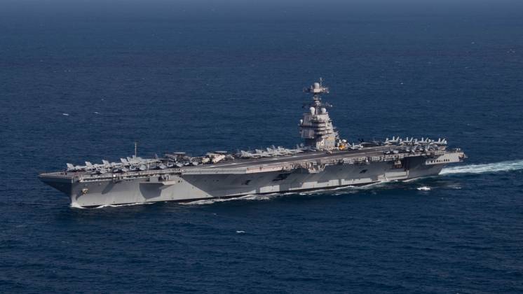 El portaaviones USS Gerald R. Ford (CVN-78), que da nombre a su clase.  (foto US Navy)