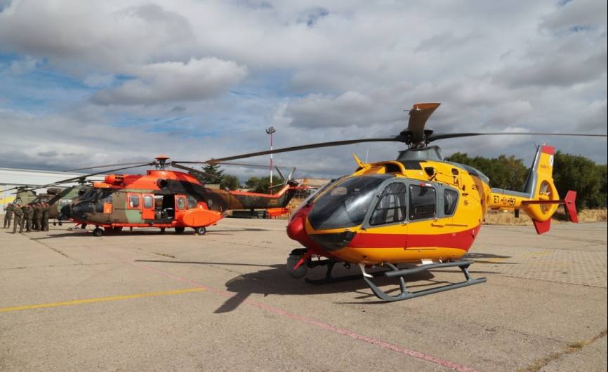 La primera unidad en intervenir en los incendios fue el Batallón de Helicópteros de Emergencias II (BHELEME II).