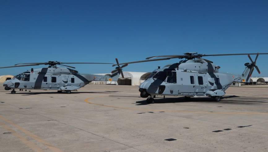 La Decimocuarta Escuadrilla cuenta actualmente con 2 de los 7 helicópteros NH90 encargados. (Foto Julio Maiz)