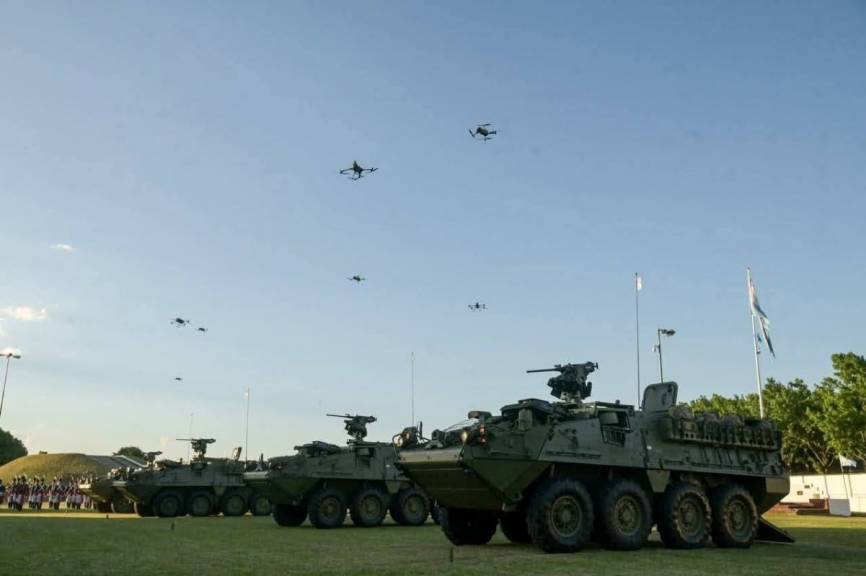 Operaciones combinadas mecanizados y drones.